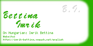 bettina imrik business card